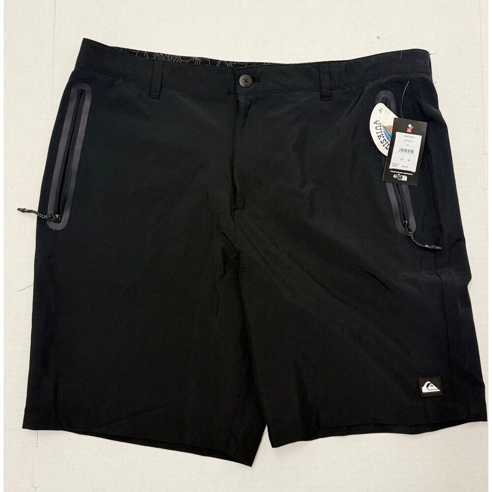 Quiksilver Men's Anthracite Shorts Black Flexible Waistband Size 38 NWT